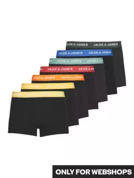 Jack & Jones Сундук "JACVITO SOLID TRUNKS 7 PACK NOOS" (упаковка, 7 шт., в упаковке 7 шт.), черный