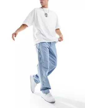 Jack & Jones – Светло-голубые свободные джинсы с эффектом потертости
