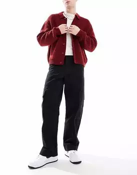 Jack & Jones свободные рабочие карго в черном цвете