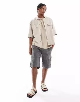 Jack & Jones свободные шорты карго серого цвета
