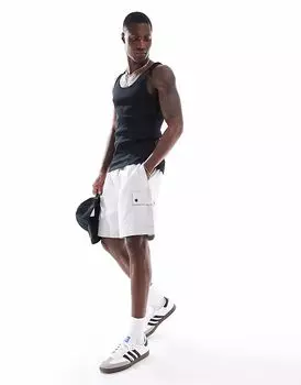 Jack & Jones свободные шорты-карго со шнурком светло-серого цвета