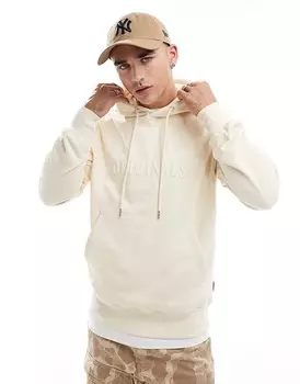 Jack & Jones – толстовка оверсайз с 3D-логотипом кремового цвета