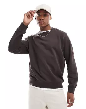 Jack & Jones – толстовка оверсайз с круглым вырезом шоколадного цвета
