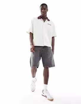 Jack & Jones tony свободные джинсовые шорты черного цвета