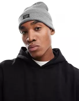 Jack & Jones – Вязаная шапка в пестром сером цвете