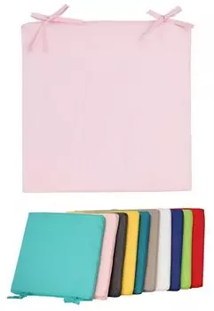 JACK Подушка для уличного стула 40x40 см Подушка для отдыха Водонепроницаемая подушка для сиденья Садовый эффект лотоса, Цвет: Розовый, Количество: 4x Coen Bakker