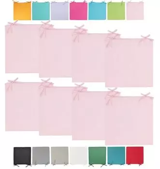 JACK Подушка для уличного стула 40x40 см. Подушка для отдыха. Водонепроницаемая подушка для сиденья. Эффект садового лотоса. Цвет: розовый. Количество: 8x.