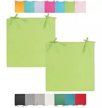 JACK Подушка для уличного стула 40x40 см. Подушка для отдыха. Водонепроницаемая подушка для сиденья. Эффект садового лотоса. Цвет: Зеленый. Количество: 2x.