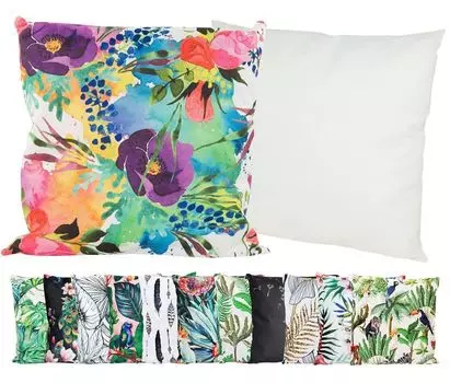 JACK Подушка с мотивом для улицы 45x45 см Декоративная подушка для отдыха с наполнителем из водоотталкивающей подушки для сиденья Садовый стул Цвет: Весенний букет