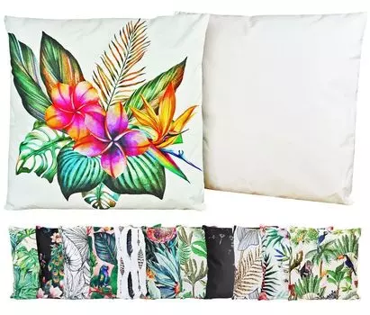 JACK Подушка с мотивом для улицы 45x45 см Декоративная подушка для отдыха с наполнителем из водоотталкивающей подушки для сиденья Садовый стул Цвет: Тропическая мечта