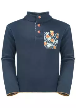Jack Wolfskin Тройер "VILLI BUTTON FLEECE K", цвет Dark-Sea