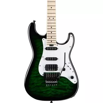 Jackson USA Signature Adrian Smith San Dimas DKQM Электрогитара Transparent Green Burst