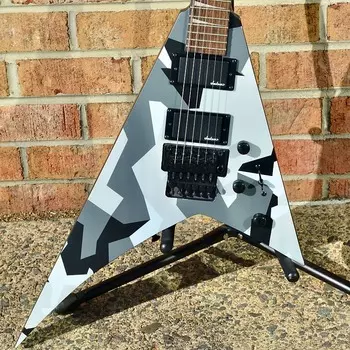 Jackson X Series Rhoads RRX24 Camo, накладка на гриф Laurel, зимний камуфляж X Series Rhoads RRX24 Camo, Laurel Fingerboard, Winter Camo