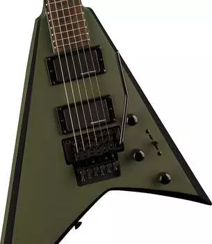 Jackson X Series Rhoads RRX24 — матовый армейский серо-коричневый с черными скосами