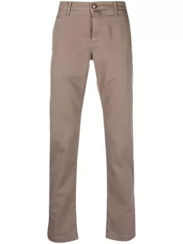 Jacob Cohn брюки чинос средней посадки, нейтральный цвет