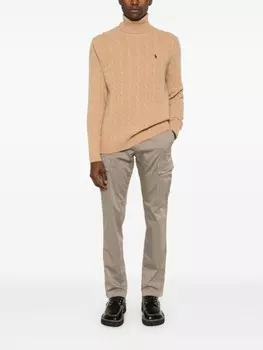 Jacob Cohn брюки-карго с нашивкой-логотипом, нейтральный цвет