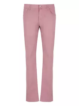 Jacob Cohn брюки с нашивкой-логотипом, розовый