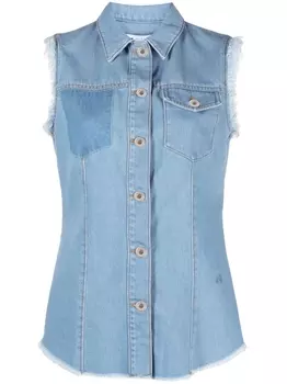 Jacob Cohn джинсовая рубашка без рукавов, синий