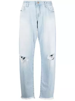 Jacob Cohn джинсы с эффектом потертости, синий