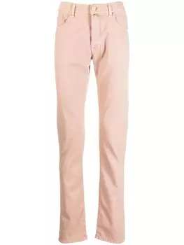 Jacob Cohn джинсы узкого кроя с платком, розовый