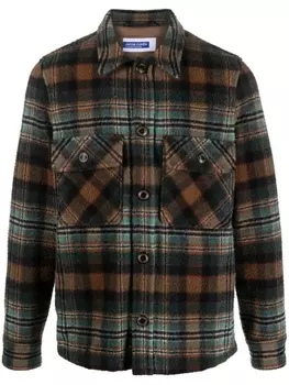 Jacob Cohn клетчатая рубашка с отложным воротником, коричневый