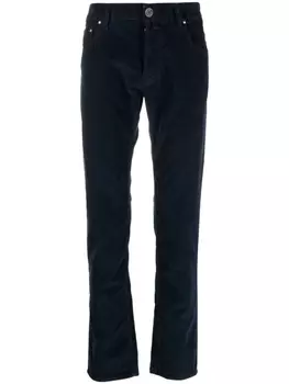 Jacob Cohn mid-rise straight-leg trousers, синий