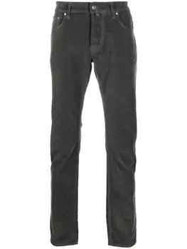 Jacob Cohn прямые брюки с пятью карманами, серый