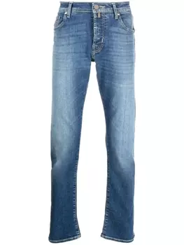 Jacob Cohn прямые джинсы с эффектом потертости, синий