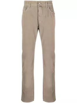 Jacob Cohn прямые джинсы с нашивкой-логотипом, нейтральный цвет