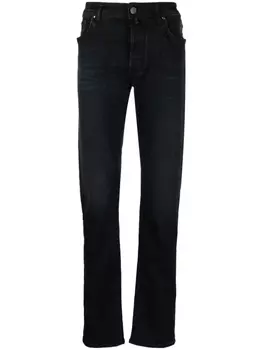 Jacob Cohn прямые джинсы с нашивкой-логотипом, черный