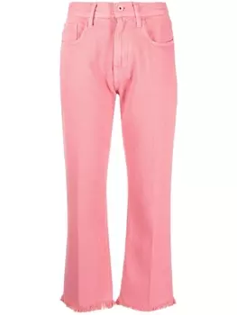 Jacob Cohn расклешенные брюки с бахромой, розовый
