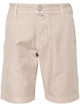 Jacob Cohn шорты Lou с узором в елочку, нейтральный цвет