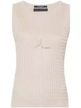 Jacob Cohn топ фактурной вязки с драпировкой, нейтральный цвет