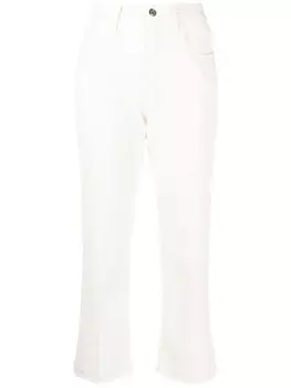 Jacob Cohn укороченные брюки с завышенной талией, нейтральный цвет