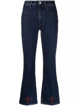 Jacob Cohn укороченные джинсы Victoria с вышивкой, синий
