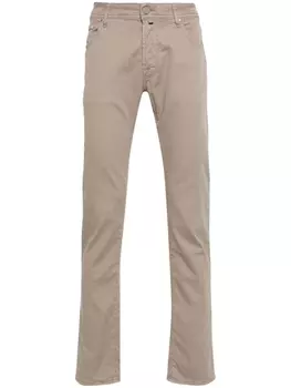 Jacob Cohn узкие брюки Nick, нейтральный цвет