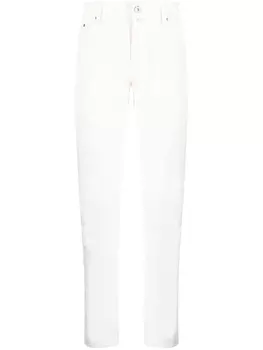 Jacob Cohn узкие брюки с нашивкой-логотипом, нейтральный цвет