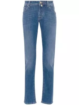 Jacob Cohn узкие джинсы средней посадки, синий