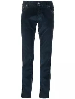 Jacob Cohn вельветовые брюки прямого кроя, синий