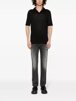 Jacob Cohn зауженные джинсы с шарфом, черный