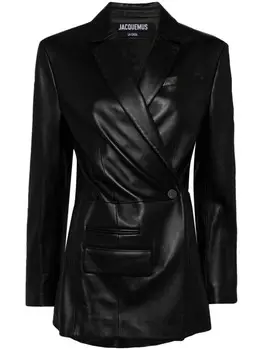 Jacquemus блейзер La Veste Tibau Cuir, черный