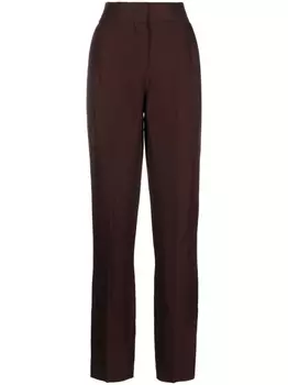 Jacquemus брюки Le Tibau с разрезами, коричневый