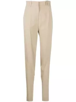 Jacquemus брюки строгого кроя с завышенной талией, нейтральный цвет