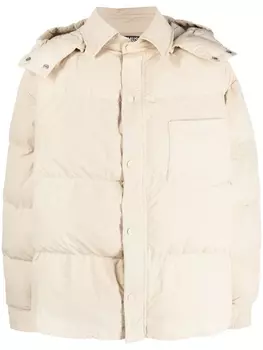 Jacquemus дутая куртка-рубашка Doudoune, нейтральный цвет