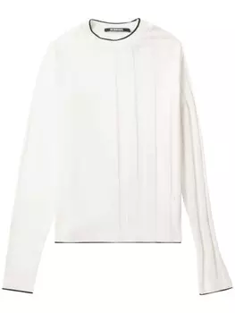 Jacquemus джемпер в рубчик, белый