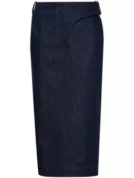 Jacquemus джинсовая юбка миди La Jupe de-Nimes Obra, синий