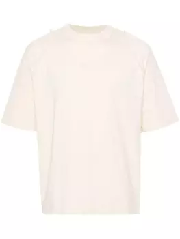 Jacquemus футболка Camargue с вышитым логотипом, нейтральный цвет
