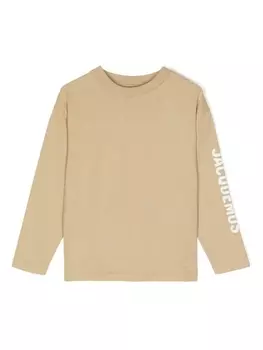 Jacquemus футболка с логотипом, коричневый