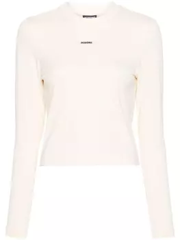 Jacquemus футболка с логотипом, нейтральный цвет