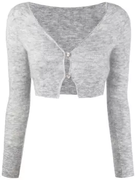 Jacquemus кардиган Alzou в рубчик, серый